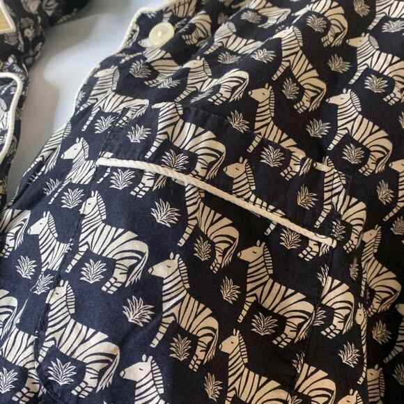 J. Crew Navy and White Patterned Shirt, medium - Picture 2 of 9